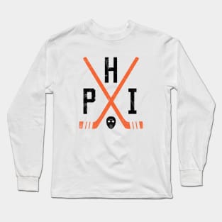 PHI Retro Sticks - White Long Sleeve T-Shirt